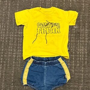 nununu Yellow and Blue Kids Shorts